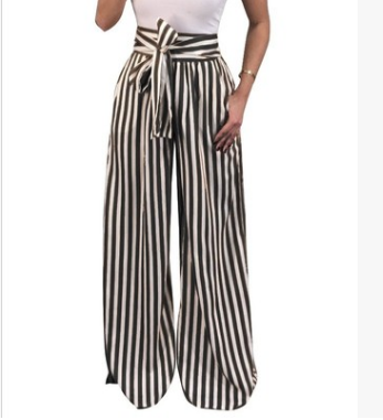 Striped loose pants - WOMONA.COM