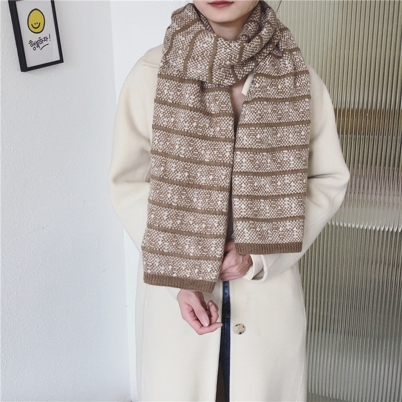 Couple Woolen Knitted Scarf - WOMONA.COM