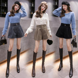 Thin woolen shorts - WOMONA.COM