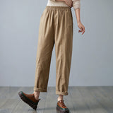 Linen Harem Pants - WOMONA.COM