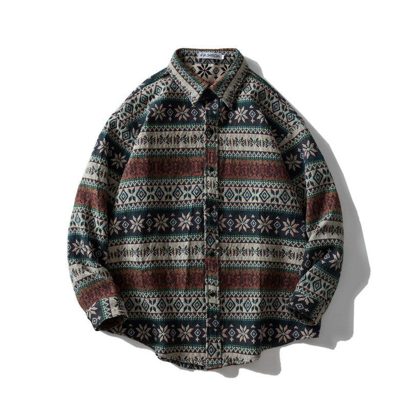 Woolen Jacket & Long Sleeve Shirt - WOMONA.COM