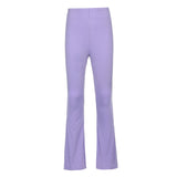 Skinny Slit Micro Trousers - WOMONA.COM