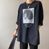 Lazy Style Long-sleeved Printed T-shirt - WOMONA.COM
