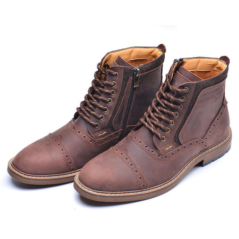 Men  Casual High Top Martin Boots - WOMONA.COM