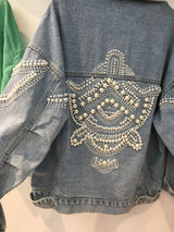 Beaded denim jacket - WOMONA.COM