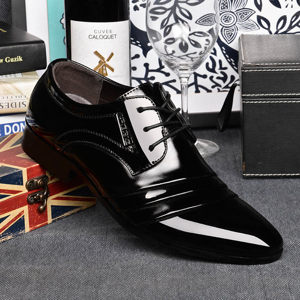Men's casual business formal leather shoes - WOMONA.COM