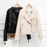 Women's leather short jacket - WOMONA.COM