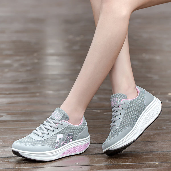 Mesh platform sneakers - WOMONA.COM