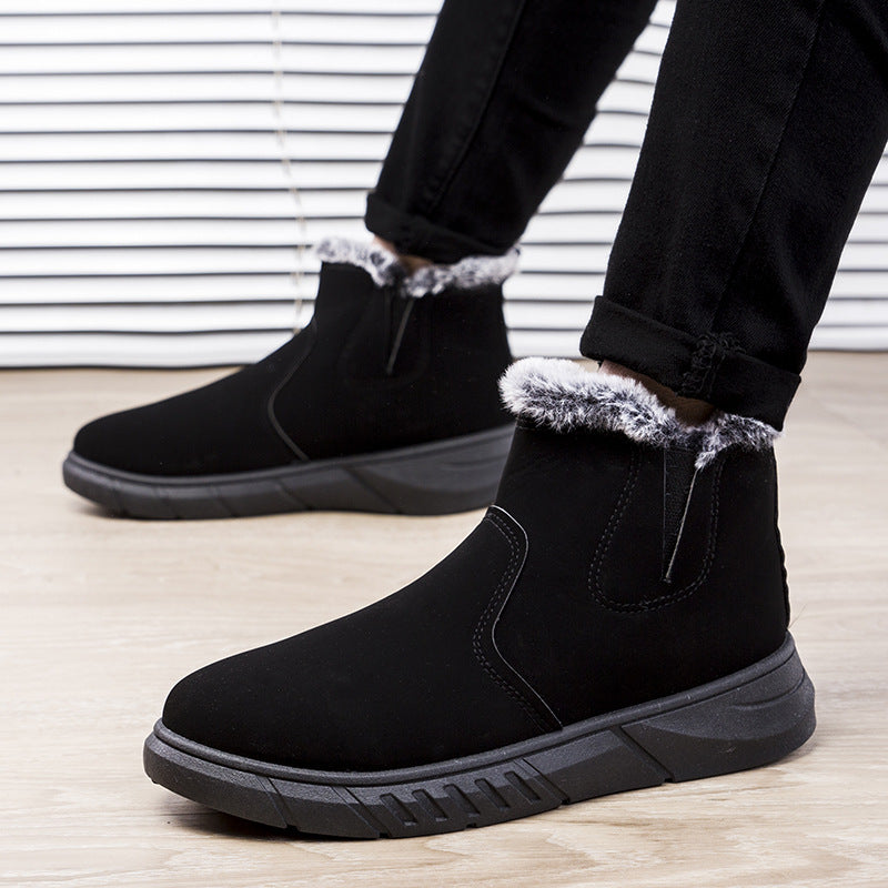 Winter Snow Boots Men Cutout Shoes - WOMONA.COM