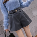 Thin woolen shorts - WOMONA.COM