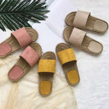 Grass Rattan Slippers Beach Shoes - WOMONA.COM