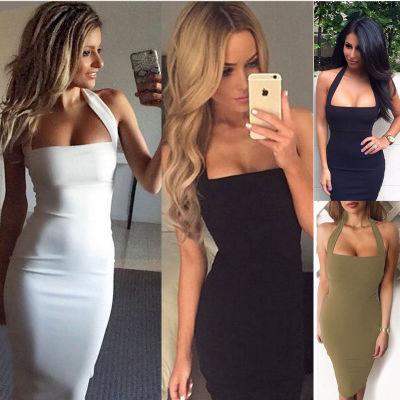 Halter sexy dress - WOMONA.COM