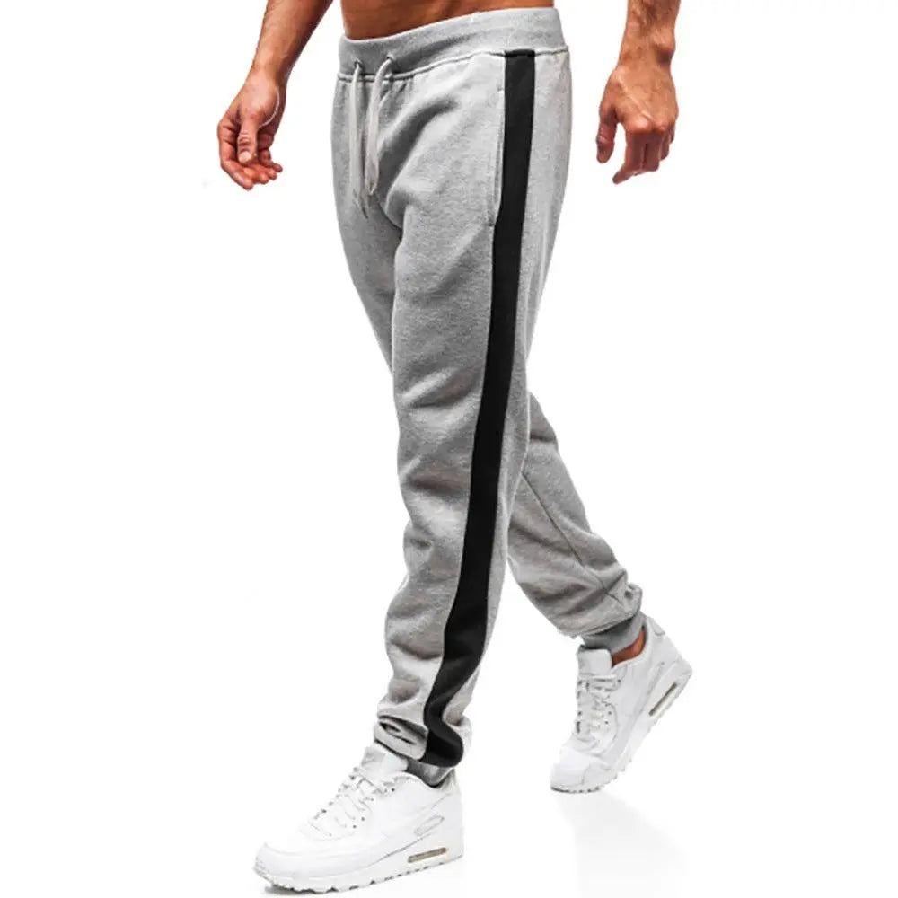 Stylish patchwork casual sweatpants - WOMONA.COM