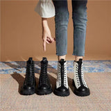 Lace-up Ankle Boots - WOMONA.COM