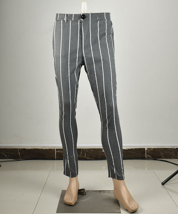 Striped men's casual pants - WOMONA.COM