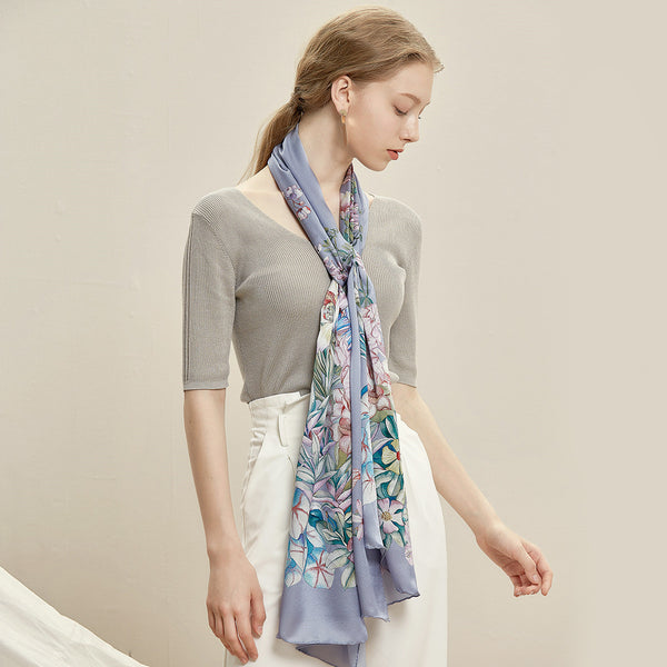 Jewel Butterfly Silk Scarf - WOMONA.COM