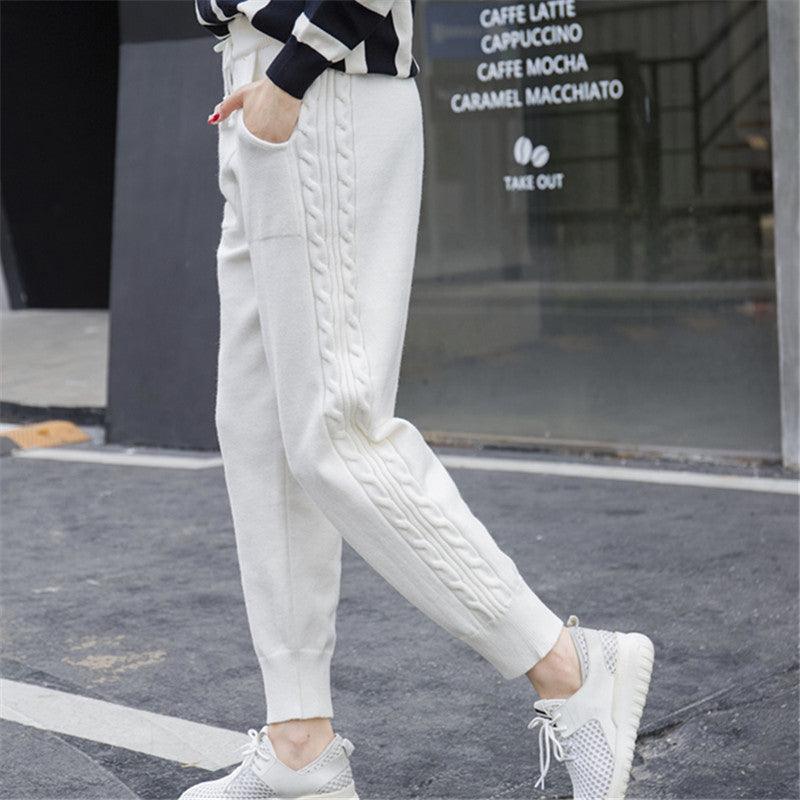 Knitted Harem Pants Fashion - WOMONA.COM
