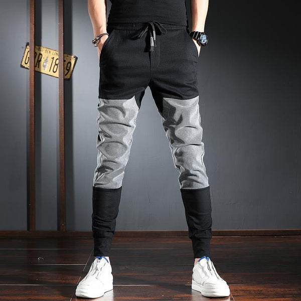 Men Casual Stitching Gradient Pants - WOMONA.COM