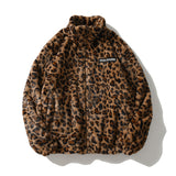 Leopard Print Long Sleeve Jacket - WOMONA.COM