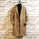 Men's woolen trench coat - WOMONA.COM