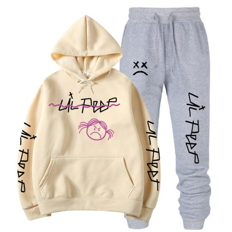 Peep Hoodie Sweatshirt Sets - WOMONA.COM