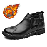 Sleeve Leather Boots Men - WOMONA.COM