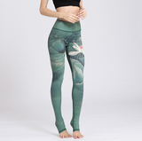 high waist print foot pants - WOMONA.COM