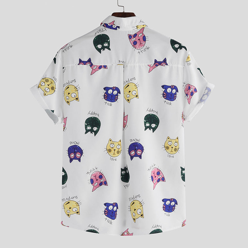 Slim Printed shirts men - WOMONA.COM