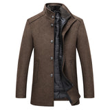 Business Gentleman Men's Coats Long - WOMONA.COM