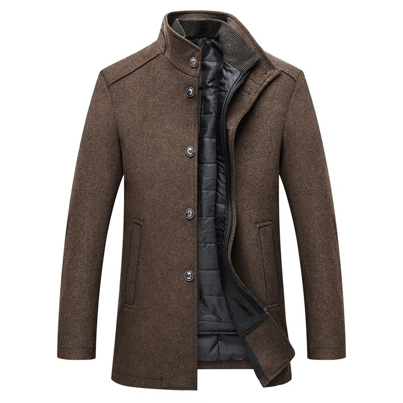 Business Gentleman Men's Coats Long - WOMONA.COM