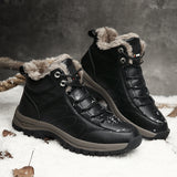 Warm Leather Shoes With Plush - WOMONA.COM