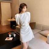 Ladies Puff Dress - WOMONA.COM