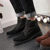 Leather boots casual men's - WOMONA.COM