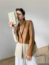 leather salt coat - WOMONA.COM