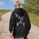 Dark Alphabet Print Hoodie Men's - WOMONA.COM