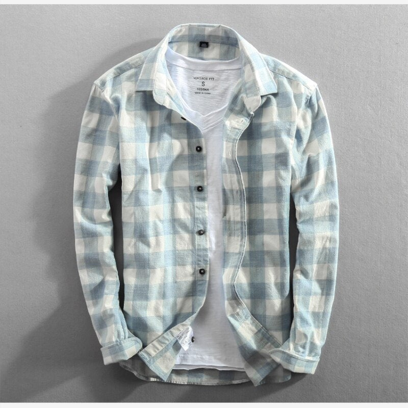 Cotton Washed New Men's Shirt - WOMONA.COM