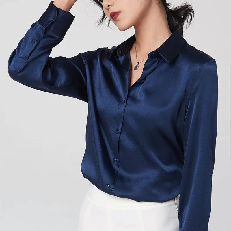 Silk long sleeve shirt - WOMONA.COM