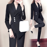 Women white Slim Pant Suits - WOMONA.COM