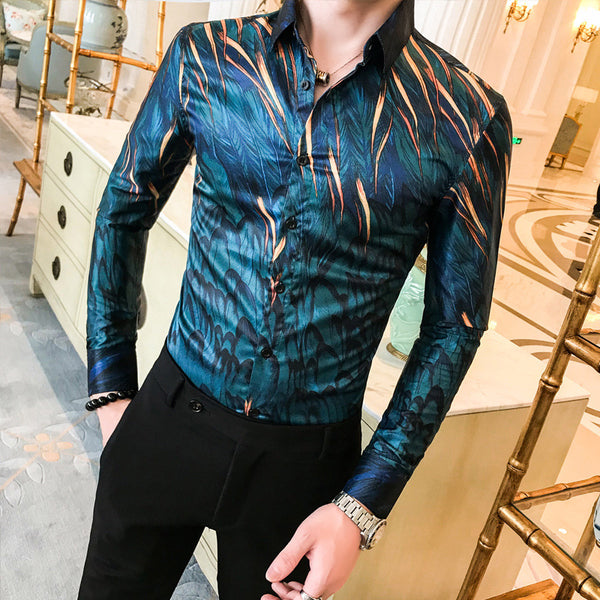 Flower Casual shirt men - WOMONA.COM