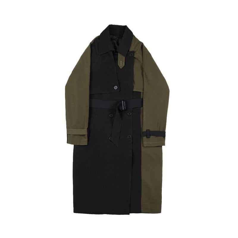 Color block trench coat - WOMONA.COM