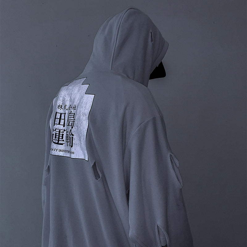 Ripped Hoodie Men Fall Popular Hip-hop - WOMONA.COM