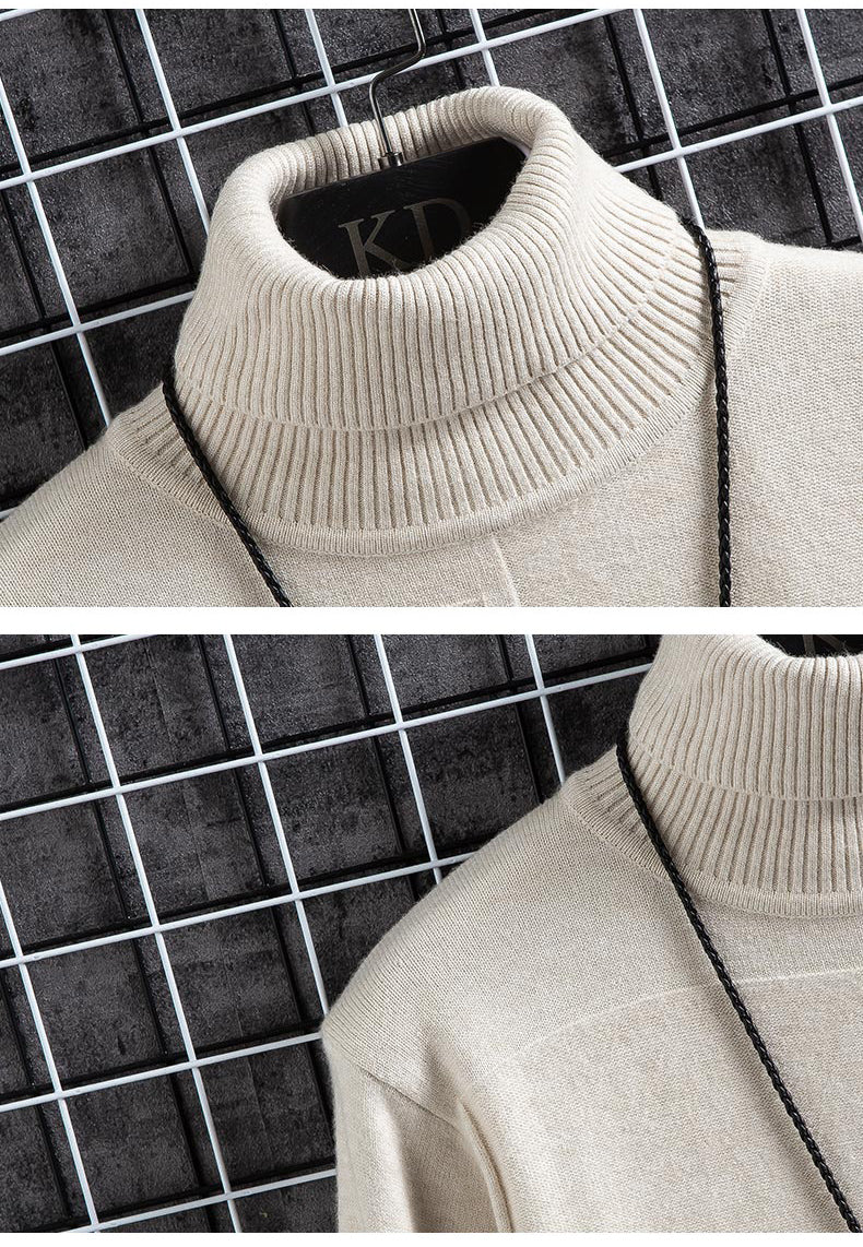 Student High Neck Pullover Knitted Sweater - WOMONA.COM