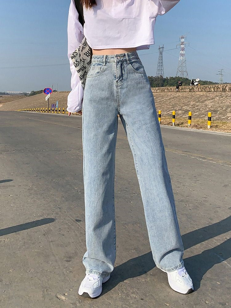 Wide Leg Jeans For Women Bottom Baggy - WOMONA.COM