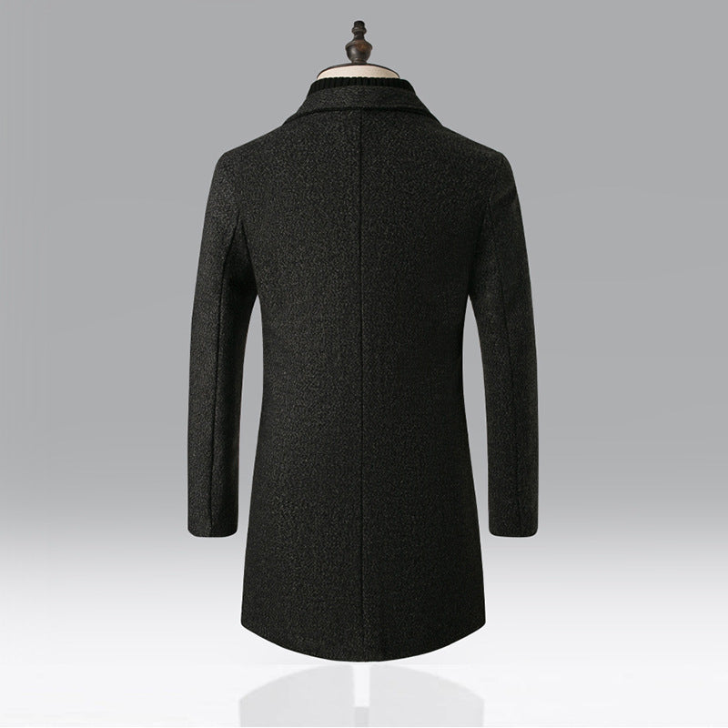 Men's Snowflake Trench Coat Coat - WOMONA.COM