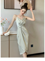 Slim Fit Fashion Slim Slip Dress - WOMONA.COM