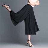 Cropped Wide Leg Pants - WOMONA.COM