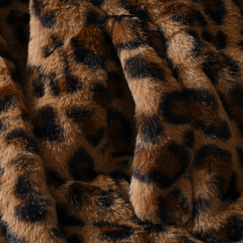 Leopard Print Long Sleeve Jacket - WOMONA.COM