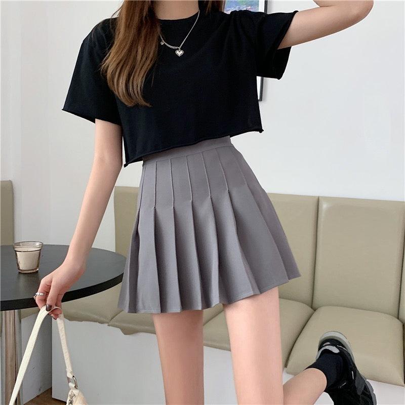 Plaid Pleated Skirt - WOMONA.COM