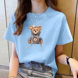 Cotton Short Sleeve T-shirt - WOMONA.COM