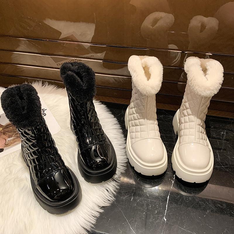 Suitable For Short Round Toe Fashion Boots - WOMONA.COM